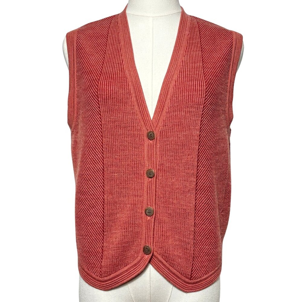 Vintage Christian Dior Sports Wool Vest Large